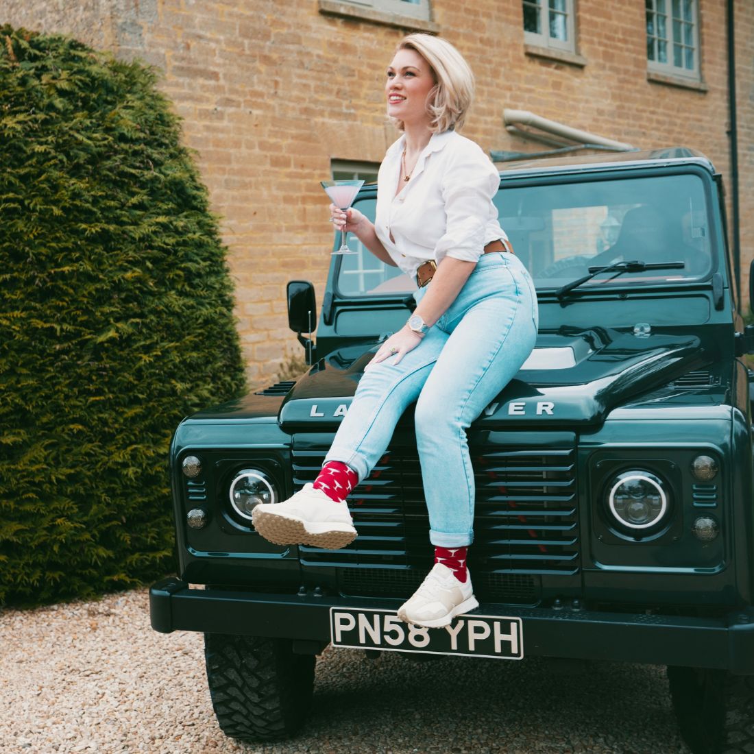 Swole PandaSocks SingleMartini Women's Bamboo Socks, RedBoxers & Briefs