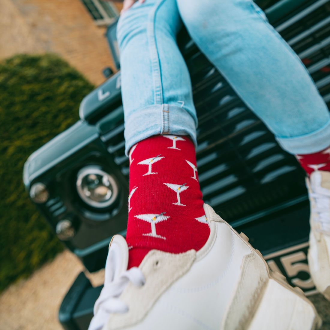 Swole PandaSocks SingleMartini Women's Bamboo Socks, RedBoxers & Briefs