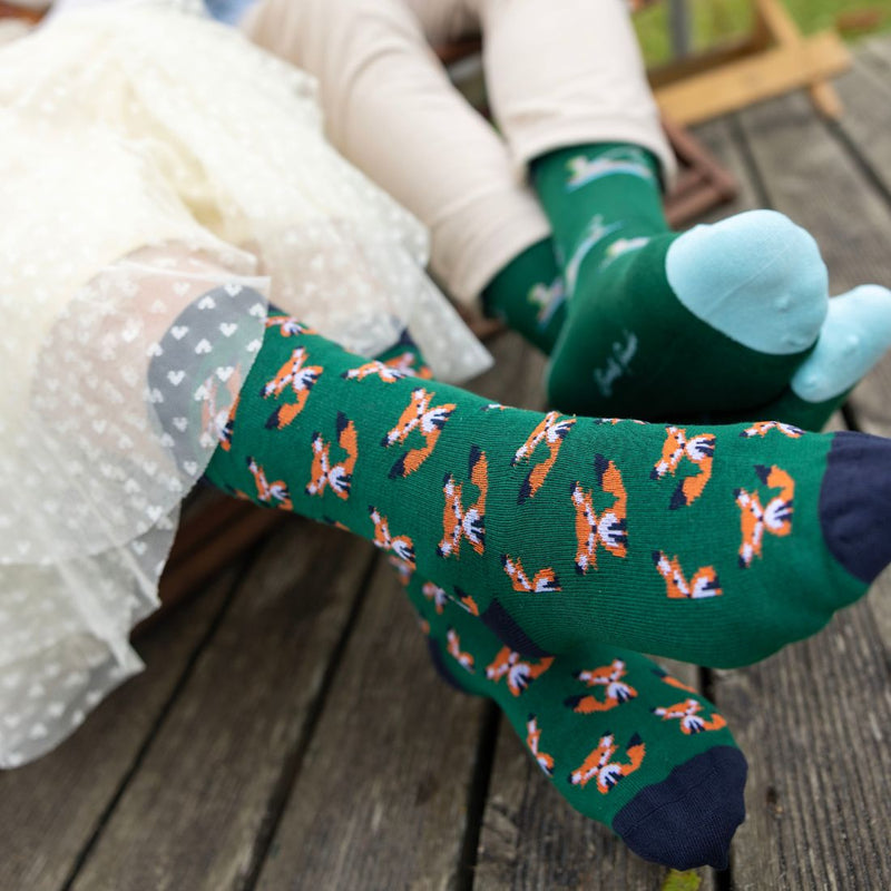 Swole PandaSocks SingleMr Fox Women's Bamboo Socks, GreenBoxers & Briefs