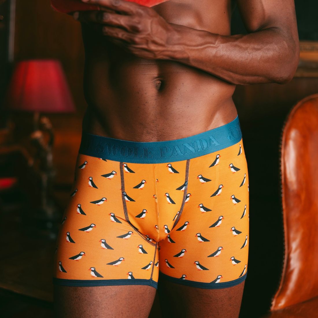 Swole PandaBoxer BriefPuffins Bamboo Boxer Brief, Orange/blueBoxers & Briefs