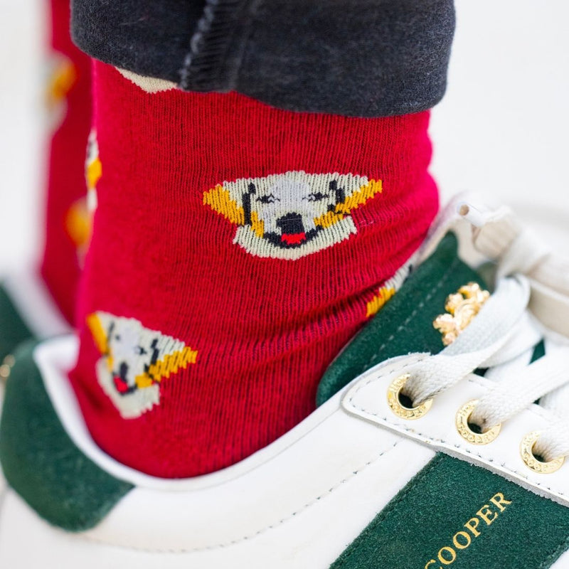 Swole PandaSocks SingleRetriever Women's Bamboo Socks, RedBoxers & Briefs