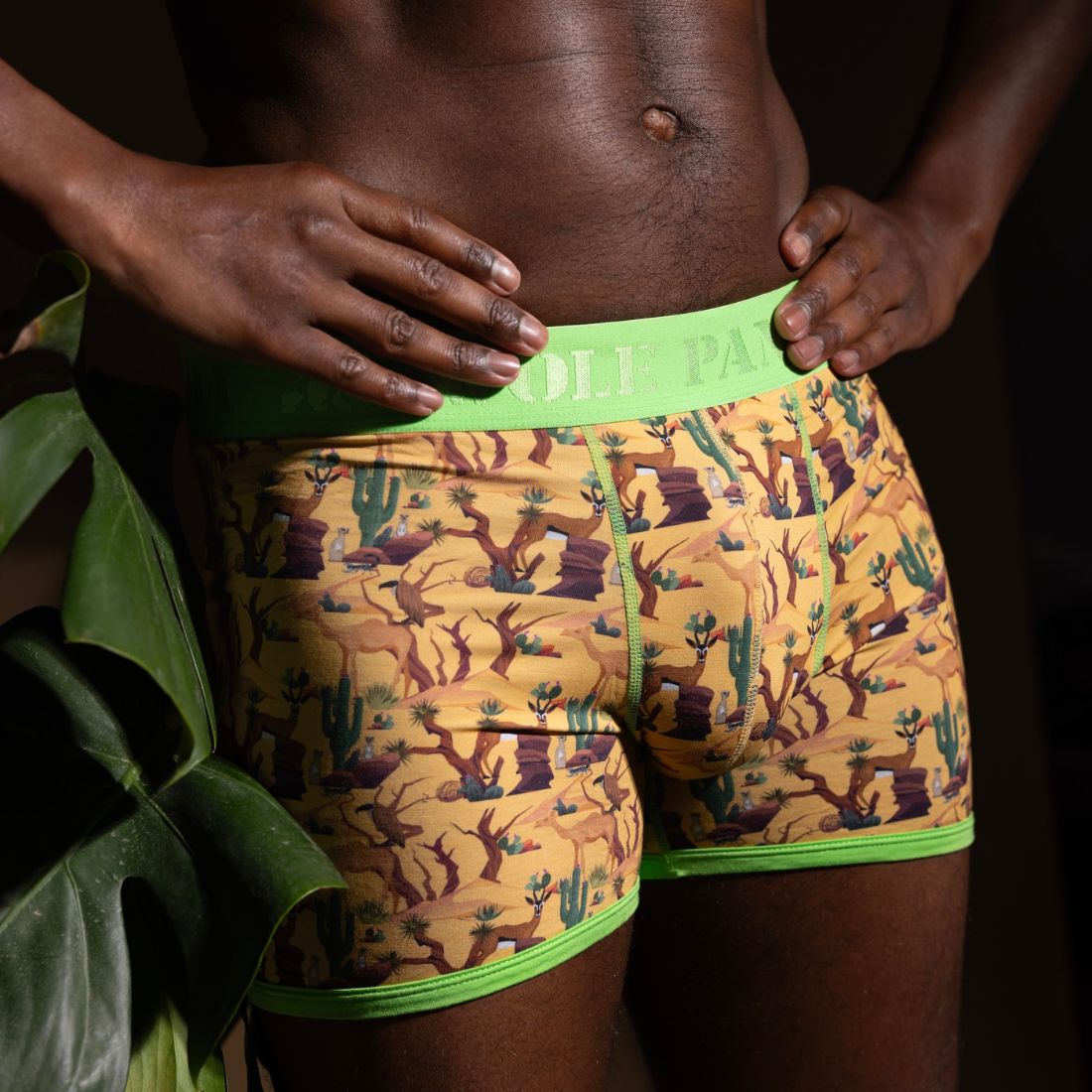 Swole PandaBoxer BriefSavannah Bamboo Boxer Brief, YellowBoxers & Briefs