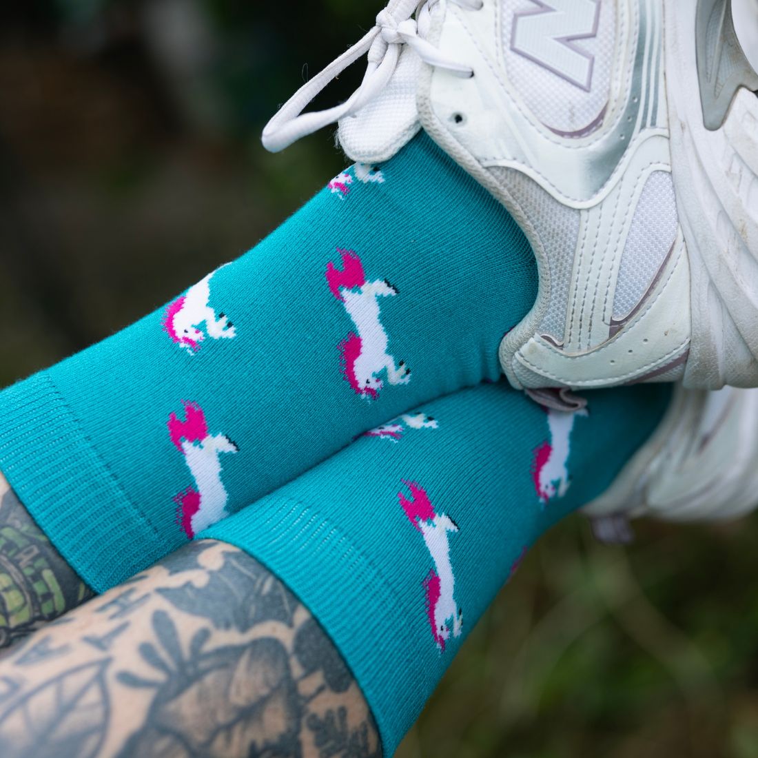 Swole PandaSocks SingleUnicorn Women's Bamboo Socks, Teal BlueBoxers & Briefs