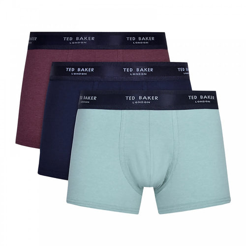 3-Pack Cotton Stretch Trunk, Wood Violet / Navy / Tourmaline