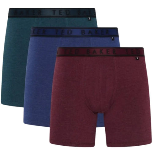 Ted BakerBoxer Briefs 3 - pack3 - Pack Coloured Boxer Briefs, Blue/Pool/BurgundyBoxers & Briefs