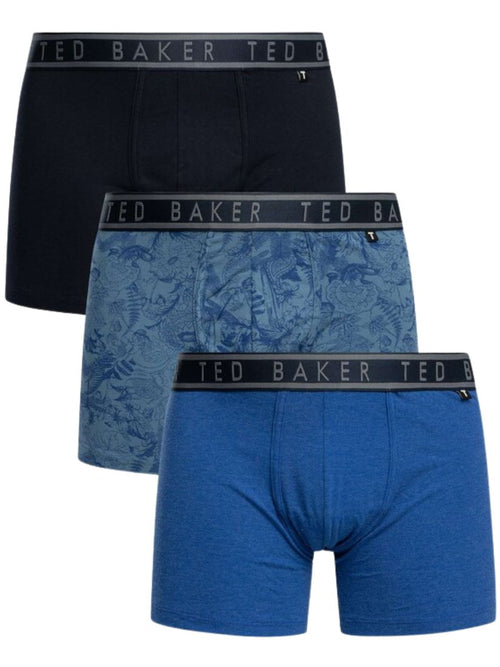 Ted BakerBoxer Briefs 3 - pack3 - Pack Floral Print Boxer Briefs, Mazarine BlueBoxers & Briefs