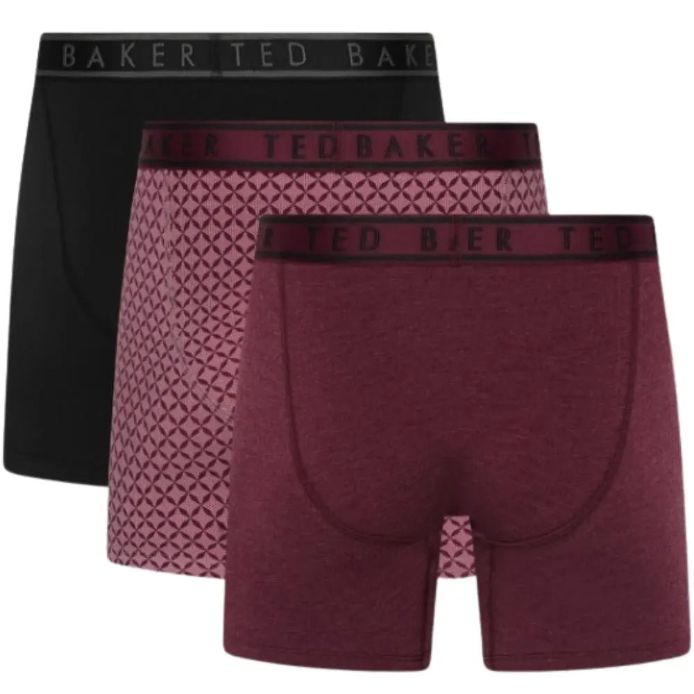 Ted BakerBoxer Briefs 3 - pack3 - Pack Geo Print Boxer Briefs, Black/ClaretBoxers & Briefs