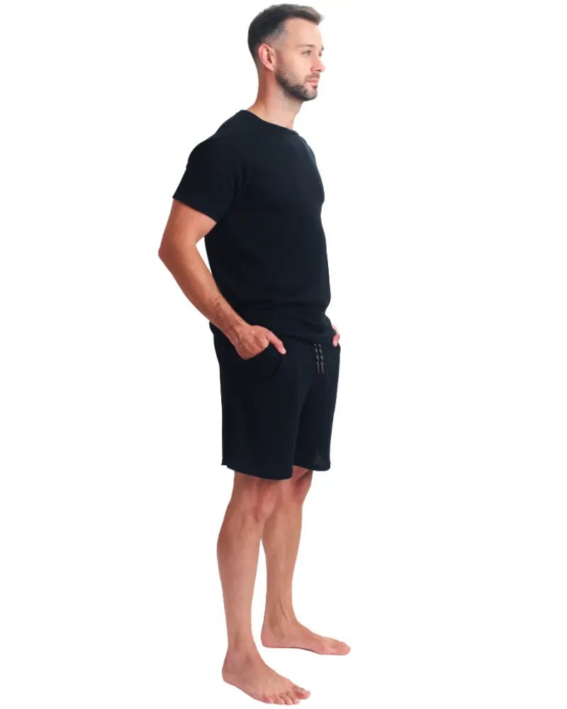 Ted BakerTracksuitWaffle T-Shirt & Shorts Lounge Set, BlackBoxers & Briefs