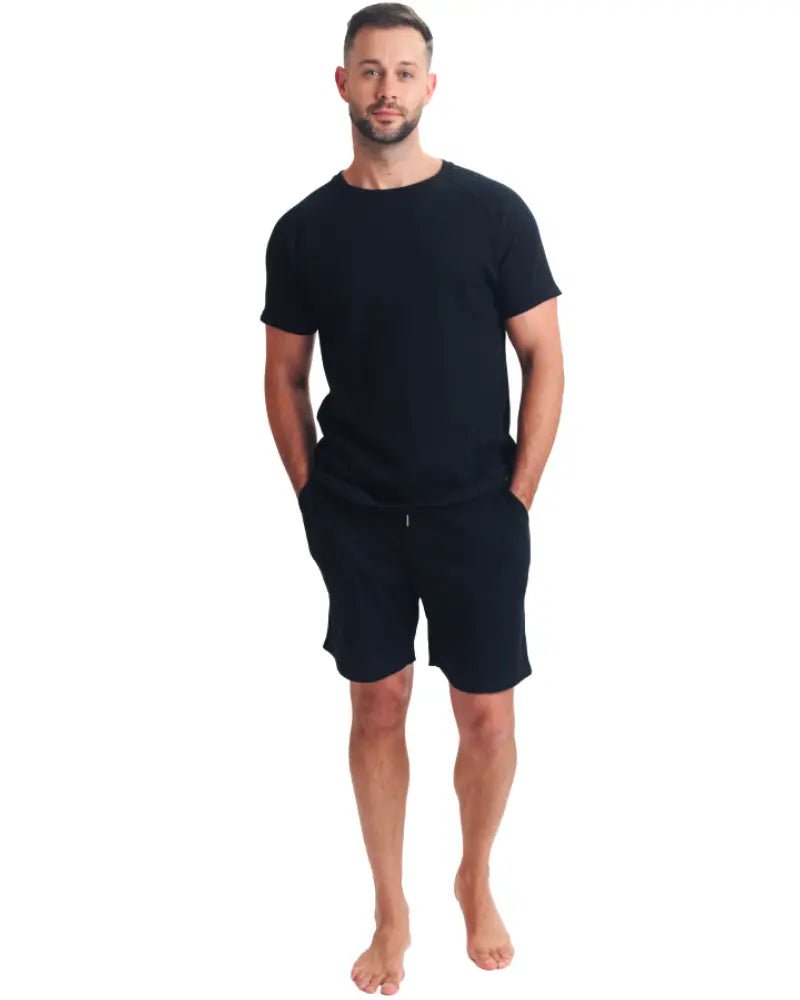 Ted BakerTracksuitWaffle T-Shirt & Shorts Lounge Set, BlackBoxers & Briefs