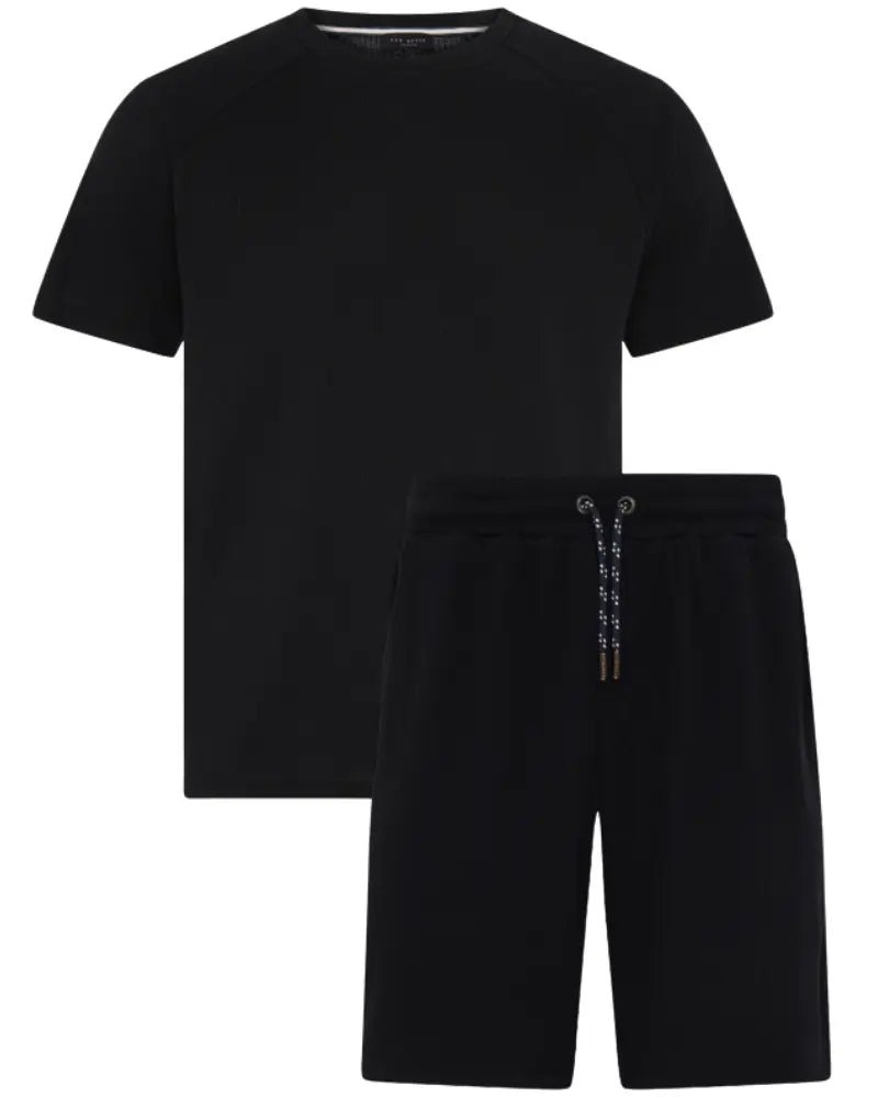 Ted BakerTracksuitWaffle T-Shirt & Shorts Lounge Set, BlackBoxers & Briefs
