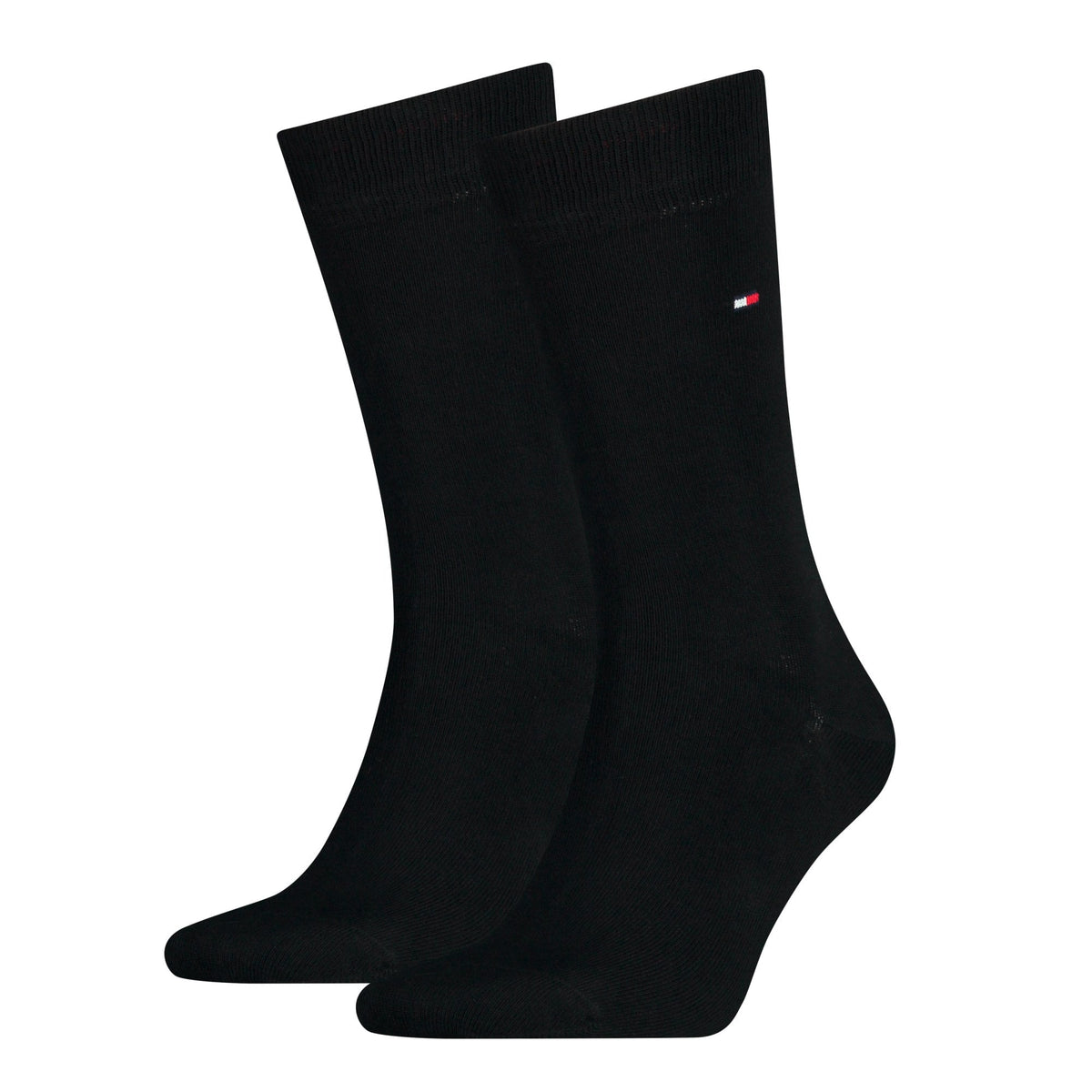 2er-Pack klassische Socken mit gesticktem Logo, Schwarz