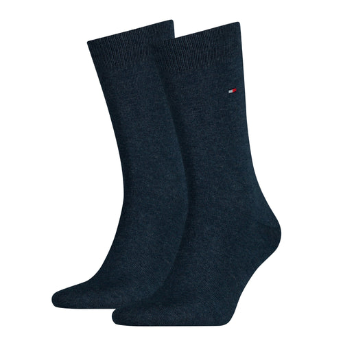 2-Pack Classic Embroidered Logo Socks, Jeans Blue