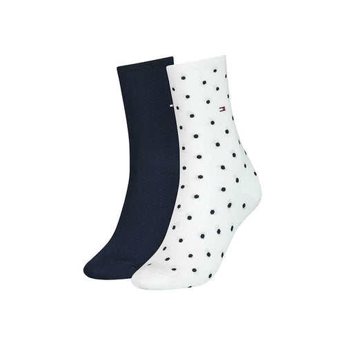 2-Pack Dots Pattern Women's Socks, Navy/White