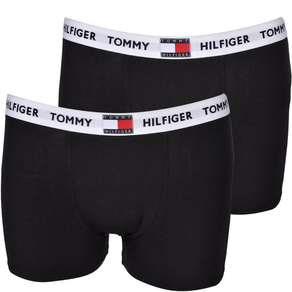 2er-Pack Boxershorts mit Flag-Logo für Jungen, Schwarz