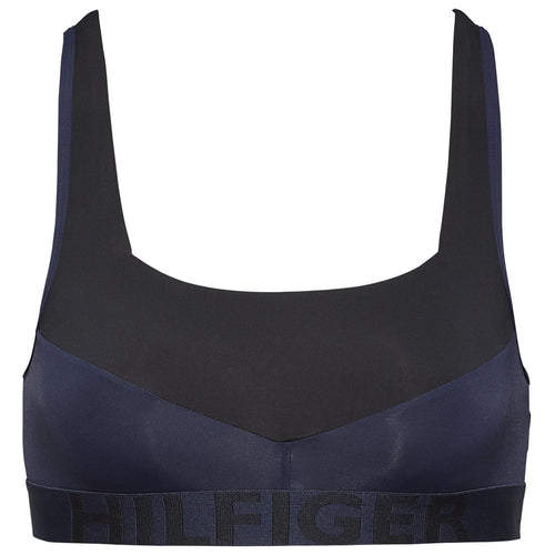 Bold Microfiber Bralette, Black / Navy Blazer