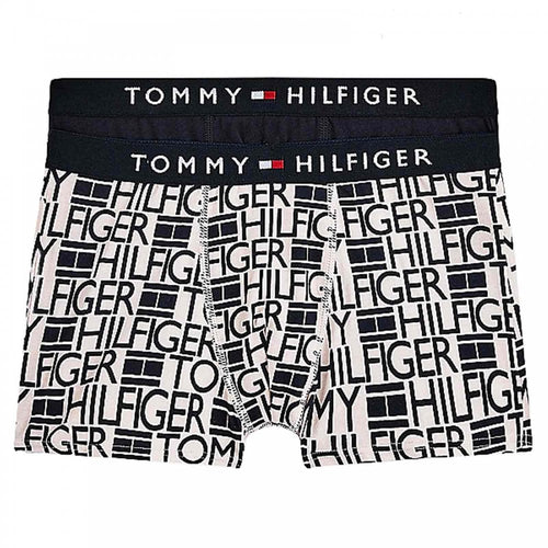 Boys 2 Pack Original Cotton Boxer Trunk, Mbu/Flag/Logo/Aop/Desert Sky