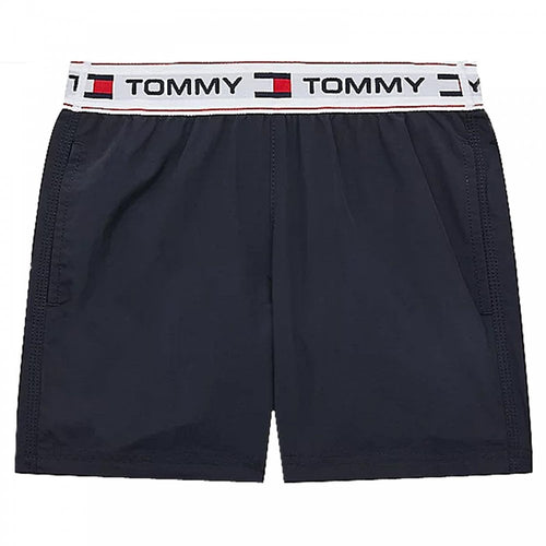 Boys Medium Concealed Drawstring Mid Length Swim Shorts, Desert Sky