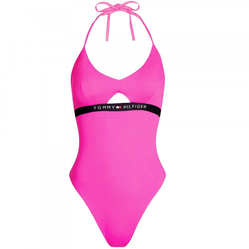 Cut Out Detail One-Piece Swimsuit, Pink Glo