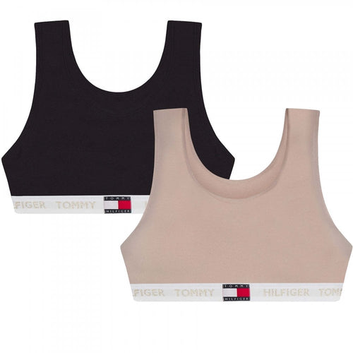 Girls 2 Pack Organic Cotton Bralette, Desert Sky / Balanced Beige