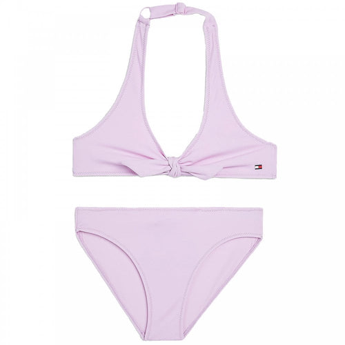Ensemble de bikini triangle dos nu pour filles, lilas lumineux