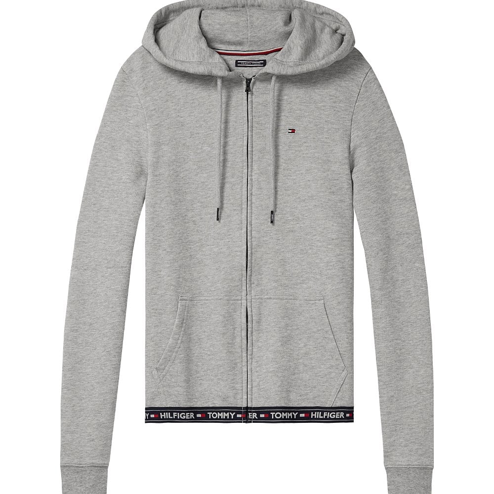 Sweat à capuche HWK, gris chiné