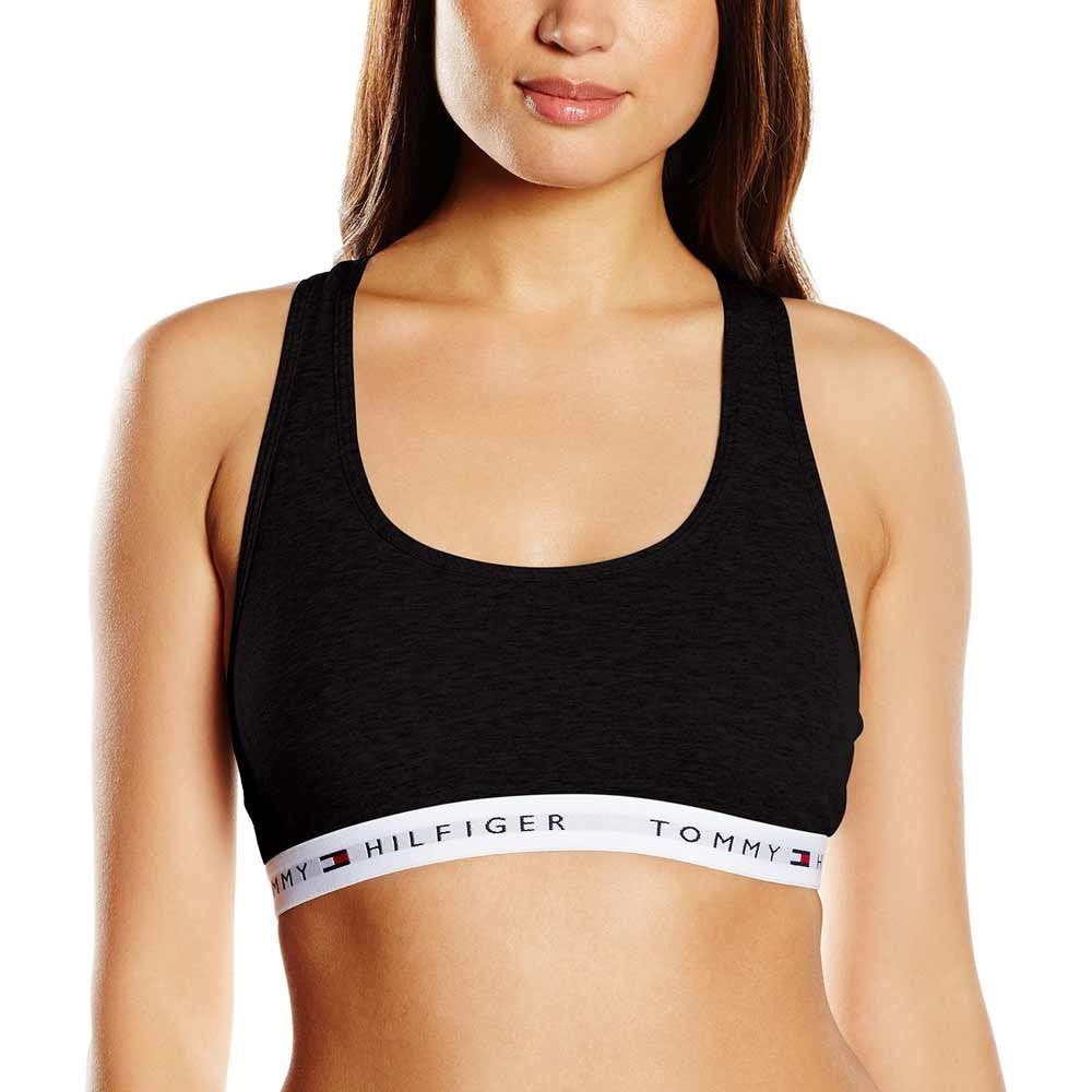 Tommy Hilfiger - Iconic Cotton Bralette, Black - Boxers - and - Briefs.net