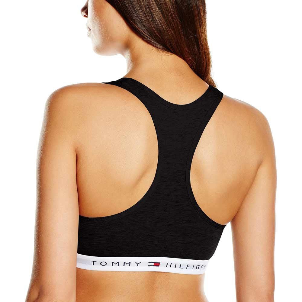 Tommy Hilfiger - Iconic Cotton Bralette, Black - Boxers - and - Briefs.net