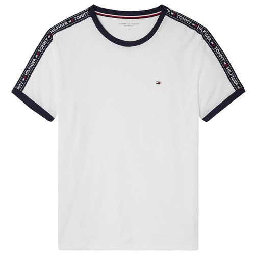 Logo Tape Crew Neck T-Shirt, White