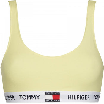 Logo-Bralette aus Bio-Baumwolle, Elfengelb