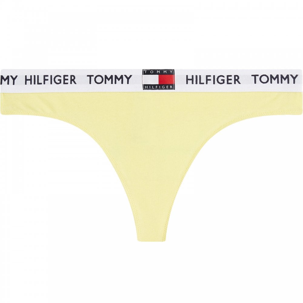 Organic Cotton Logo Thong, Elfin Yellow