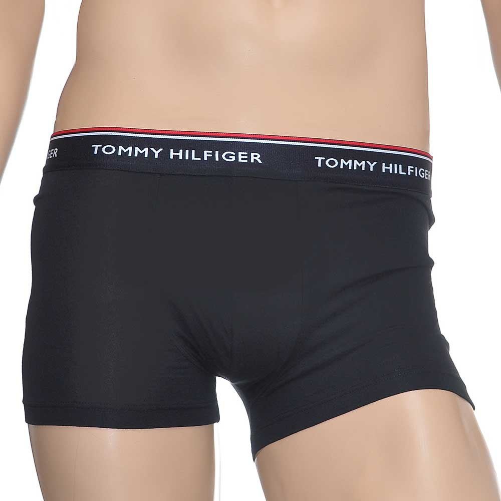 Tommy Hilfiger - 3 - Pack Premium Essential Boxer Trunks, Black - Boxers - and - Briefs.net