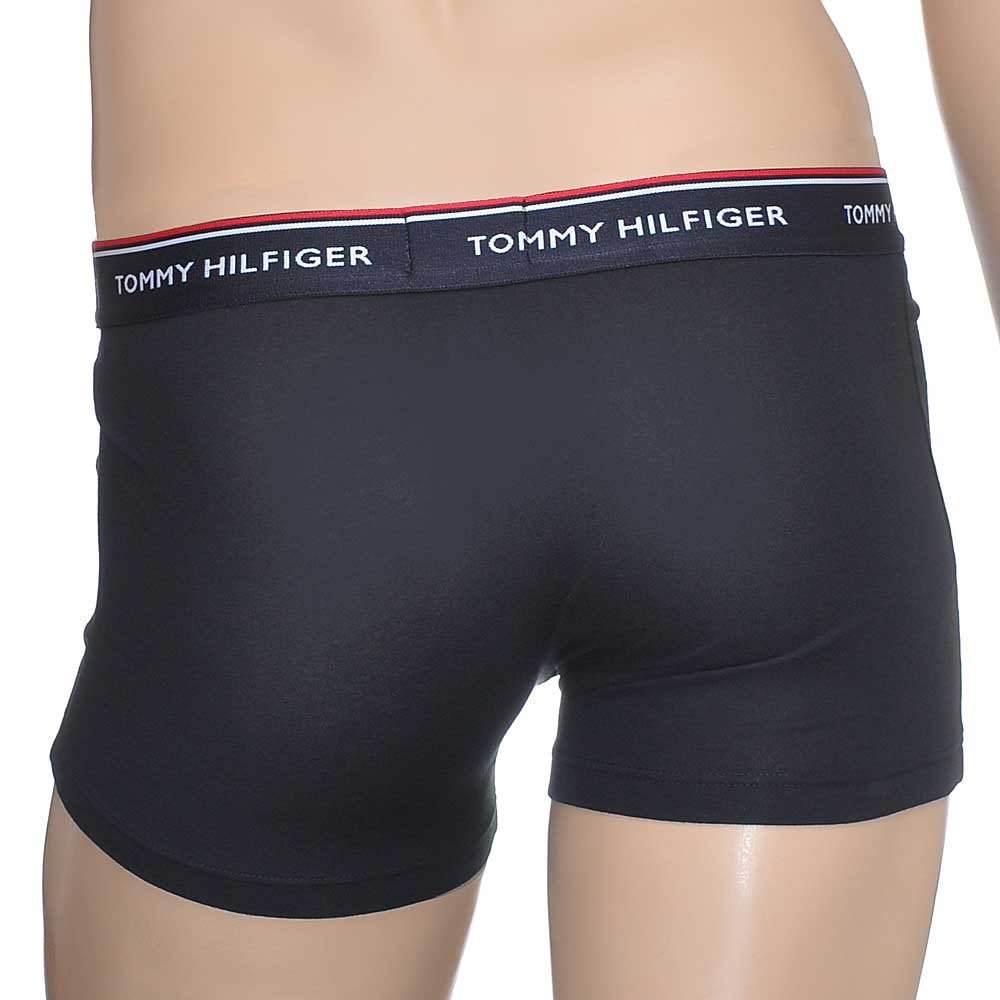 Tommy Hilfiger - 3 - Pack Premium Essential Boxer Trunks, Black - Boxers - and - Briefs.net