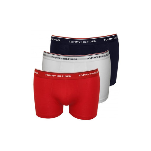 Lot de 3 boxers Premium Essentials en coton extensible, rouge/blanc/bleu marine