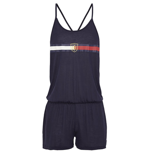 Combishort / Barboteuse Pure Lyocell Statement Back Crest, Marine