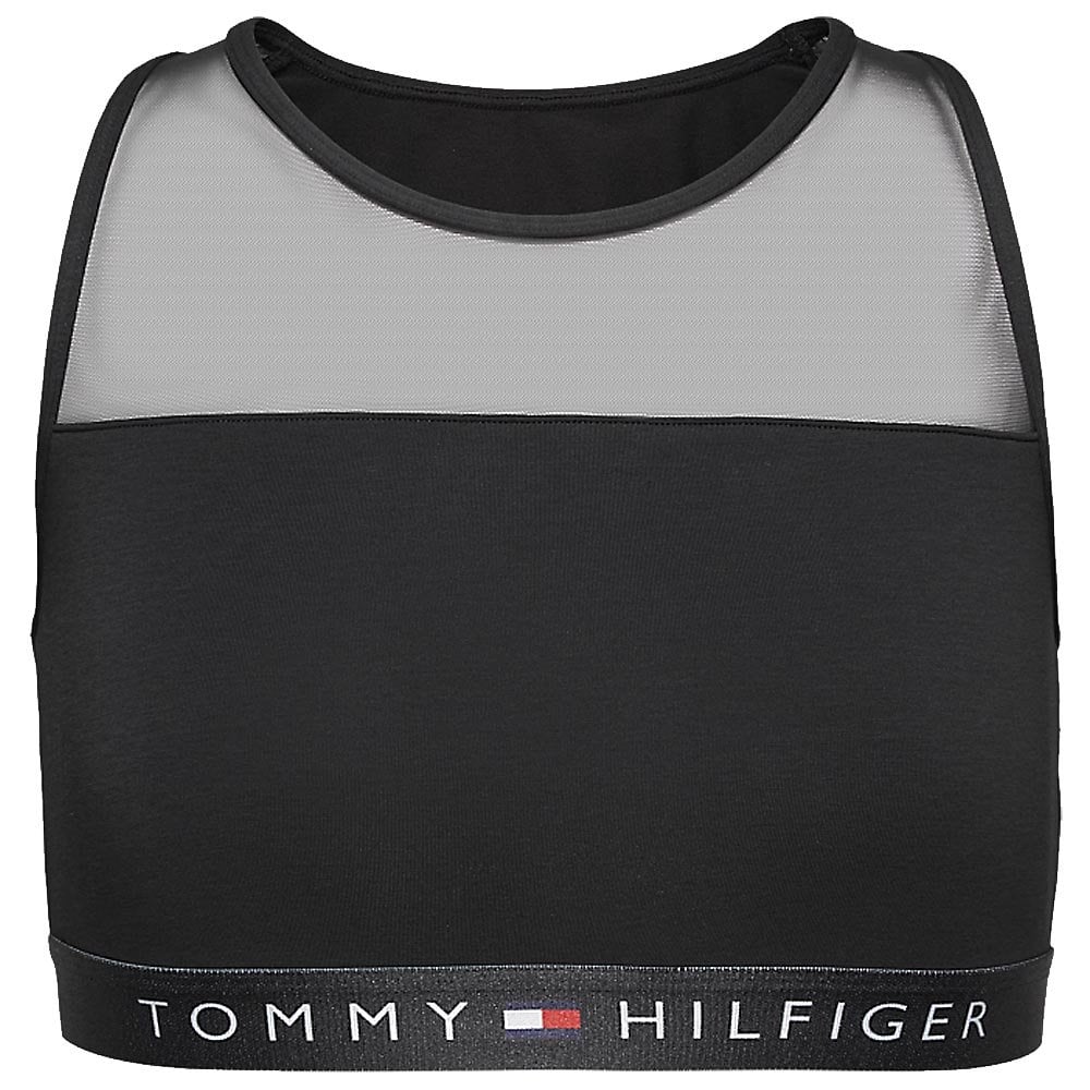 Tommy Hilfiger - Sheer Flex Cotton Bralette, Black - Boxers - and - Briefs.net