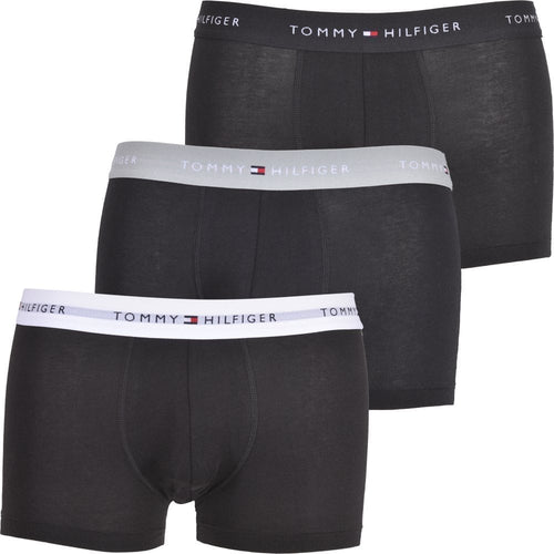 Lot de 3 boxers Signature Cotton, noir avec gris/blanc