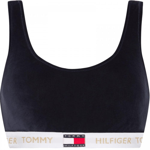 Velour Logo Bralette, Desert Sky