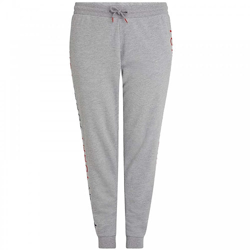 Curve – Tapered-Trainingshose mit Logo-Stickerei, Mittelgrau meliert