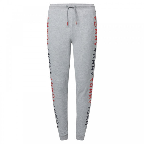 Logo Embroidered Tapered Track Pants, Medium Grey Heather