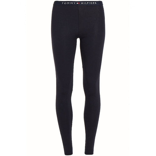 Leggings aus Bio-Baumwolle mit Logobund, Marineblau