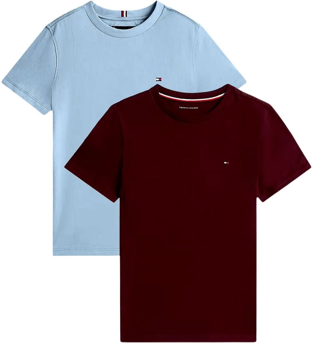 Tommy HilfigerT-Shirts 2 - pack2 - Pack Flag Logo Boys T-Shirts, Burgundy/BlueBoxers & Briefs
