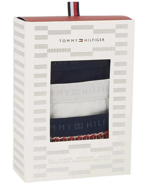 Tommy HilfigerTrunks 3 - pack3 - Pack Geo Print Boys Boxer Trunks Gift Set, Red/Ecru/NavyBoxers & Briefs