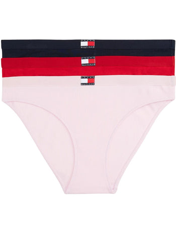 Tommy HilfigerBriefs 3 - pack3 - Pack Heritage Badge Bikini Briefs, Pink/Red/NavyBoxers - and - Briefs.net