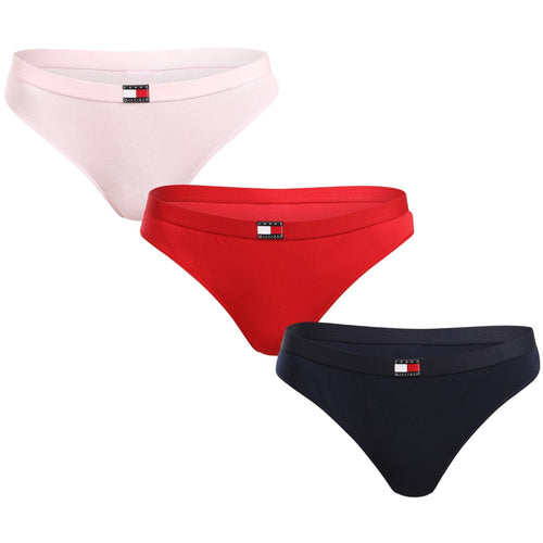 Tommy HilfigerThongs 3 - pack3 - Pack Heritage Badge Thongs, Red/Pink/NavyBoxers - and - Briefs.net