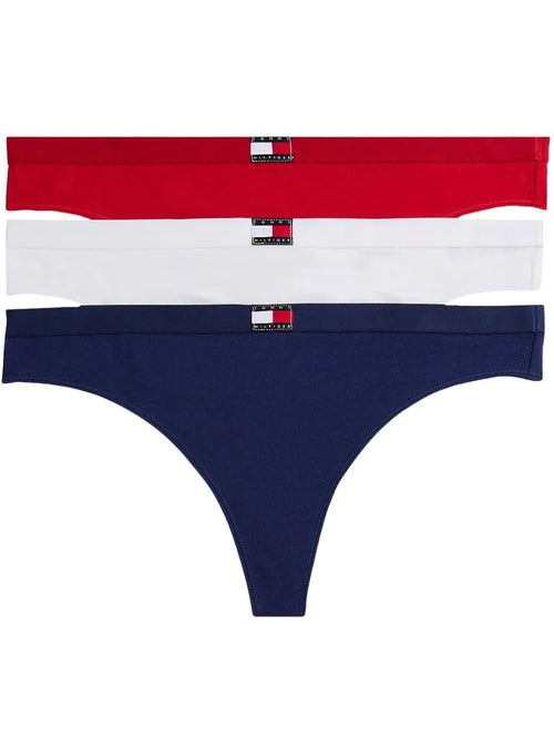 Tommy HilfigerThongs 3 - pack3 - Pack Heritage Badge Thongs, Red/White/NavyBoxers & Briefs