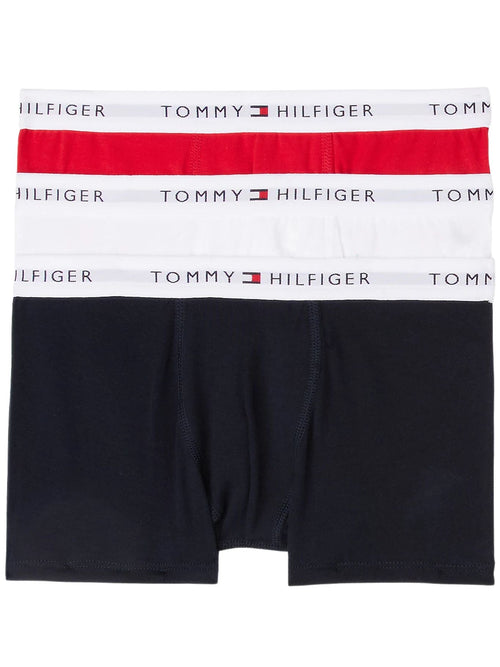 Tommy HilfigerTrunks 3 - pack3 - Pack Heritage Logo Boys Boxer Trunks, Red/White/NavyBoxers & Briefs