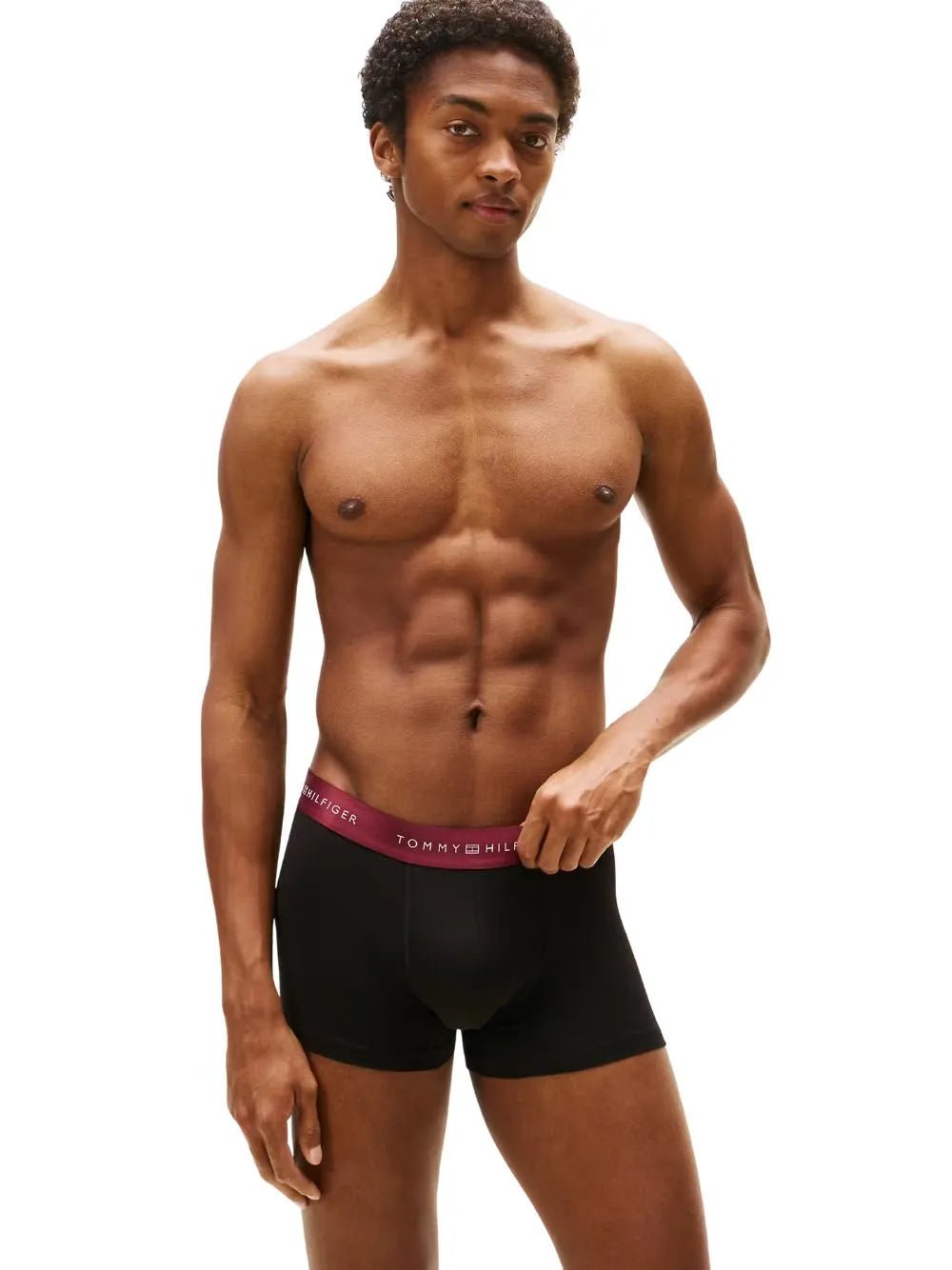 Tommy HilfigerTrunks 3 - pack3 - Pack Metallic Waistband Boxer Trunks Gift Set, Black w/ green/rouge/silverBoxers & Briefs