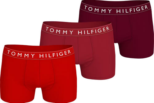 Tommy HilfigerTrunks 3 - pack3 - Pack Retro Logo Boxer Trunks, Red/RougeBoxers - and - Briefs.net