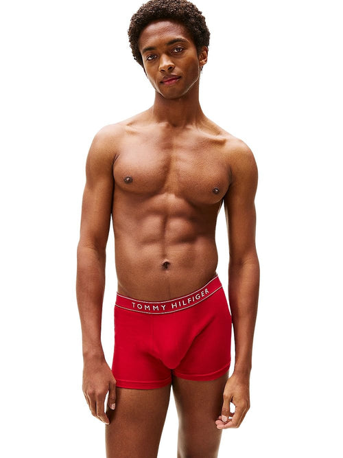 Tommy HilfigerTrunks 3 - pack3 - Pack Retro Logo Boxer Trunks, Red/White/NavyBoxers - and - Briefs.net