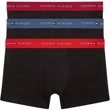 Tommy HilfigerTrunks 3 - pack3 - Pack Signature Cotton Boxer Trunks, Black w/ burgundy/red/blueBoxers & Briefs